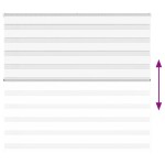 vidaXL Jaluzea tip zebra alb lățime țesătură 155,9 cm poliester