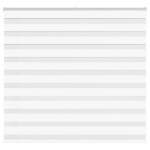 vidaXL Jaluzea tip zebra alb lățime țesătură 160,9 cm poliester