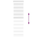 vidaXL Jaluzea tip zebra alb lățime țesătură 35,9 cm poliester