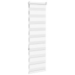 vidaXL Jaluzea tip zebra alb lățime țesătură 45,9 cm poliester