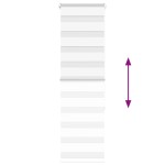 vidaXL Jaluzea tip zebra alb lățime țesătură 45,9 cm poliester