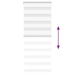 vidaXL Jaluzea tip zebra alb lățime țesătură 50,9 cm poliester