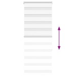 vidaXL Jaluzea tip zebra alb lățime țesătură 55,9 cm poliester