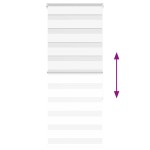 vidaXL Jaluzea tip zebra alb lățime țesătură 60,9 cm poliester