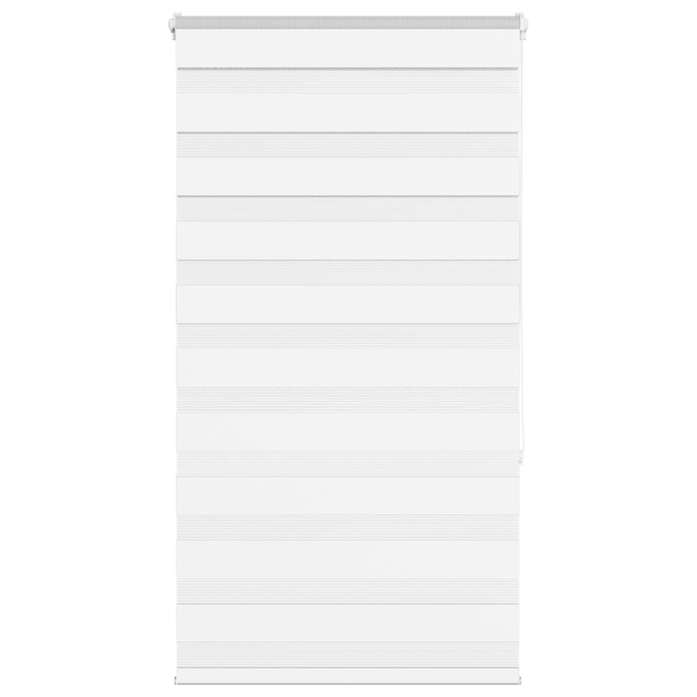 vidaXL Jaluzea tip zebra alb lățime țesătură 65,9 cm poliester