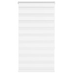 vidaXL Jaluzea tip zebra alb lățime țesătură 70,9 cm poliester
