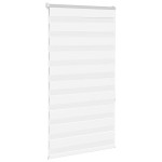 vidaXL Jaluzea tip zebra alb lățime țesătură 70,9 cm poliester