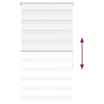 vidaXL Jaluzea tip zebra alb lățime țesătură 70,9 cm poliester