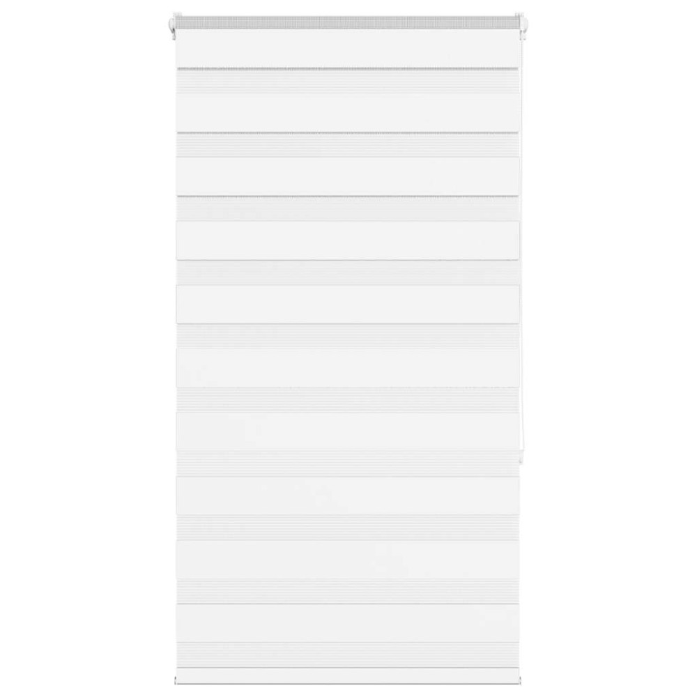 vidaXL Jaluzea tip zebra alb lățime țesătură 75,9 cm poliester