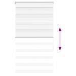 vidaXL Jaluzea tip zebra alb lățime țesătură 75,9 cm poliester