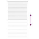 vidaXL Jaluzea tip zebra alb lățime țesătură 80,9 cm poliester