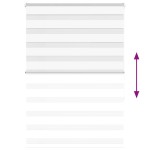 vidaXL Jaluzea tip zebra alb lățime țesătură 90,9 cm poliester