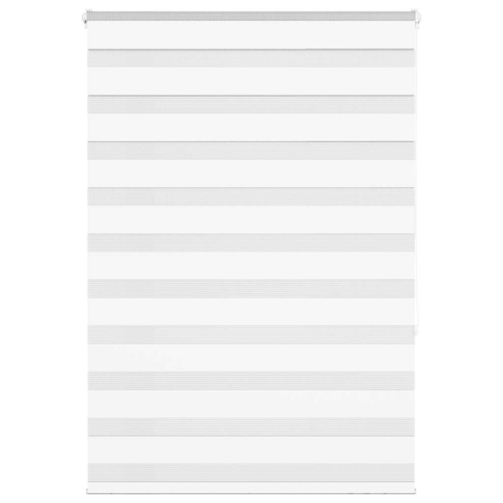 vidaXL Jaluzea tip zebra alb lățime țesătură 95,9 cm poliester