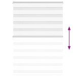 vidaXL Jaluzea tip zebra alb lățime țesătură 95,9 cm poliester