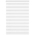 vidaXL Jaluzea tip zebra alb lățime țesătură 100,9 cm poliester