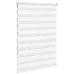 vidaXL Jaluzea tip zebra alb lățime țesătură 105,9 cm poliester