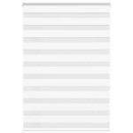 vidaXL Jaluzea tip zebra alb lățime țesătură 110,9 cm poliester