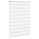 vidaXL Jaluzea tip zebra alb lățime țesătură 110,9 cm poliester