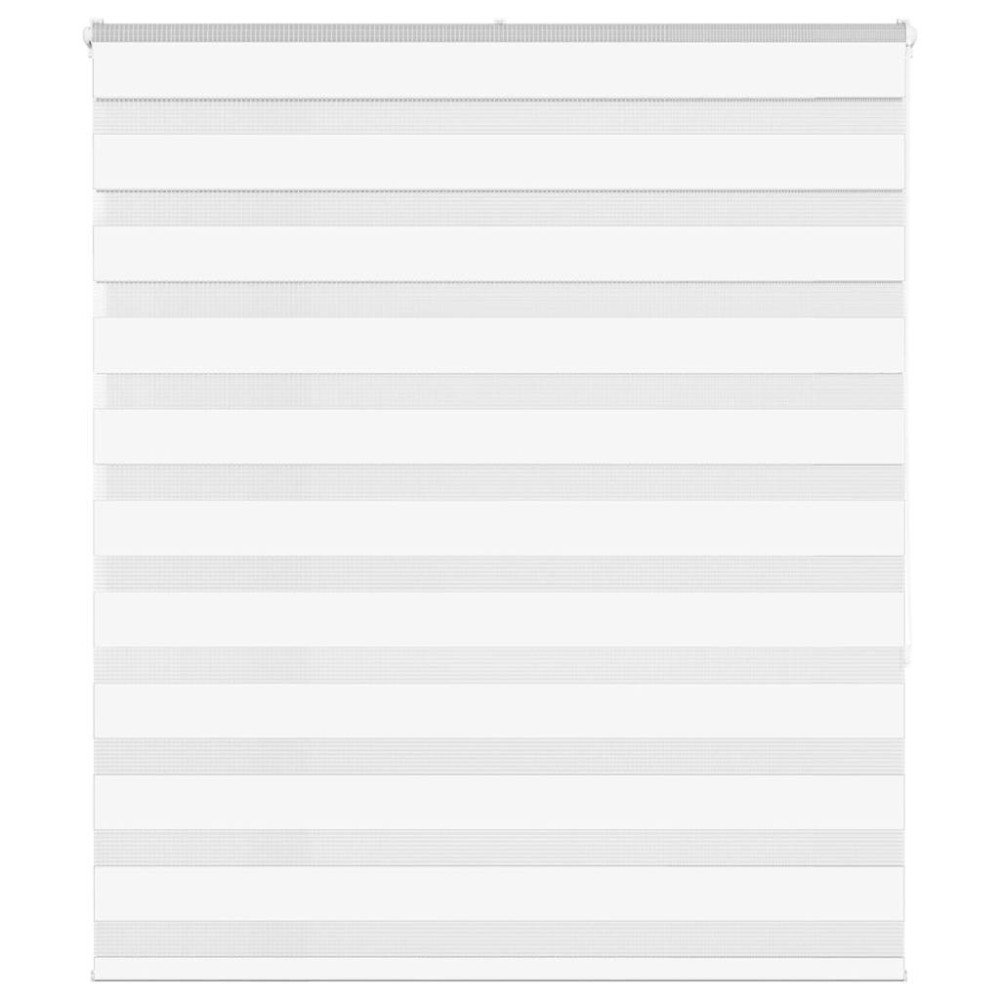 vidaXL Jaluzea tip zebra alb lățime țesătură 115,9 cm poliester