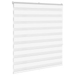 vidaXL Jaluzea tip zebra alb lățime țesătură 115,9 cm poliester