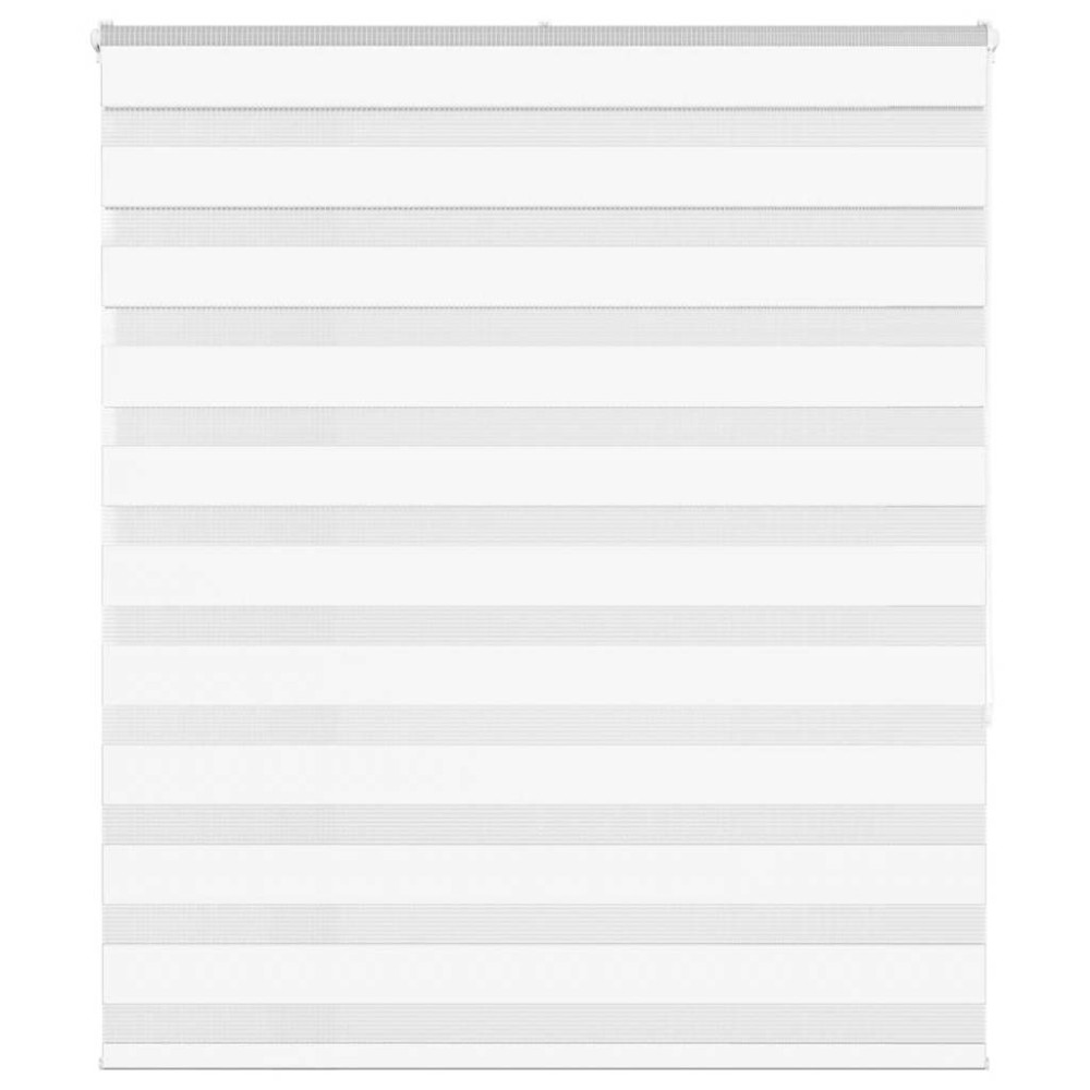 vidaXL Jaluzea tip zebra alb lățime țesătură 120,9 cm poliester