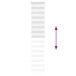 vidaXL Jaluzea tip zebra alb lățime țesătură 35,9 cm poliester