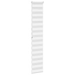 vidaXL Jaluzea tip zebra alb lățime țesătură 40,9 cm poliester