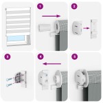 vidaXL Jaluzea tip zebra alb lățime țesătură 40,9 cm poliester