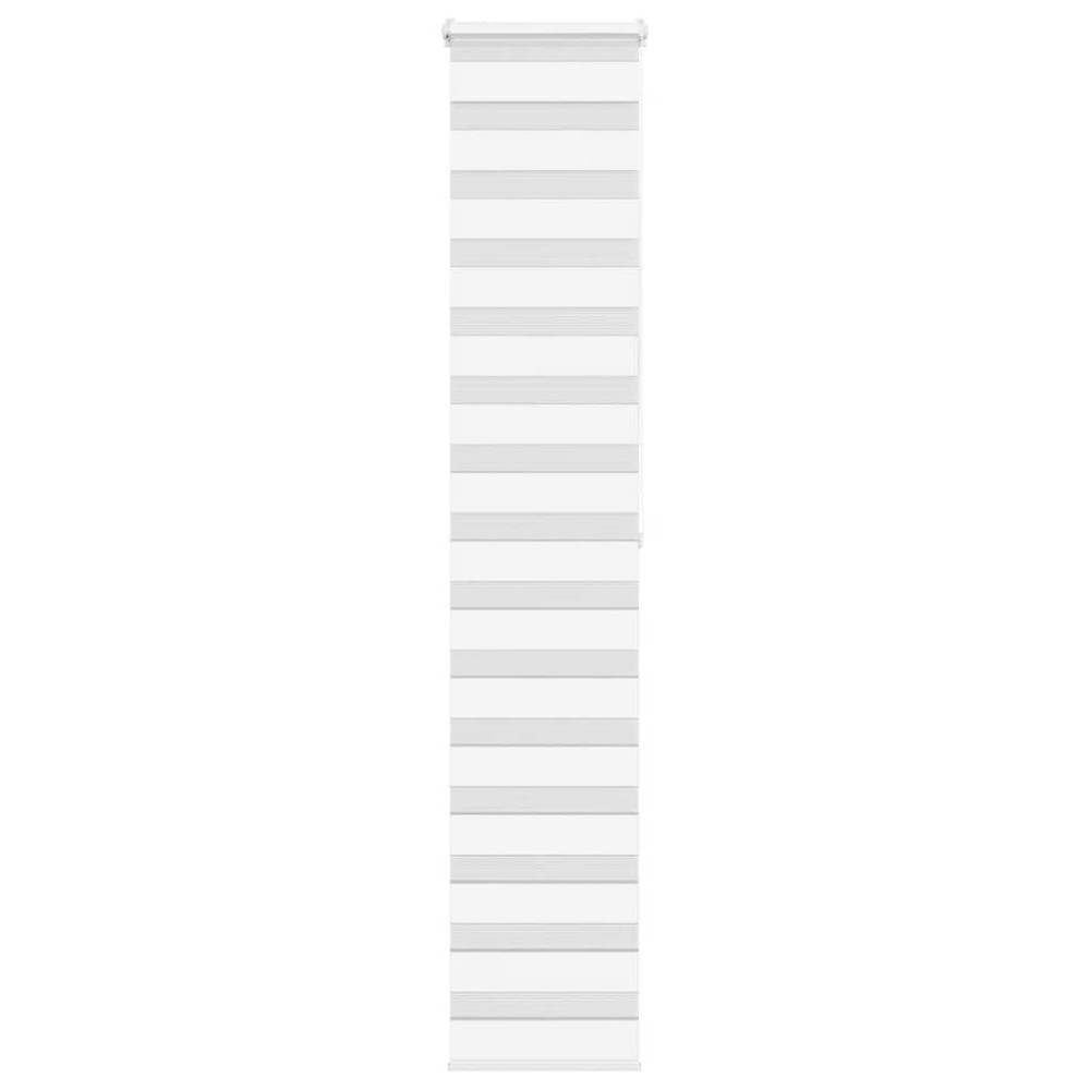 vidaXL Jaluzea tip zebra alb lățime țesătură 45,9 cm poliester