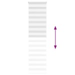 vidaXL Jaluzea tip zebra alb lățime țesătură 50,9 cm poliester