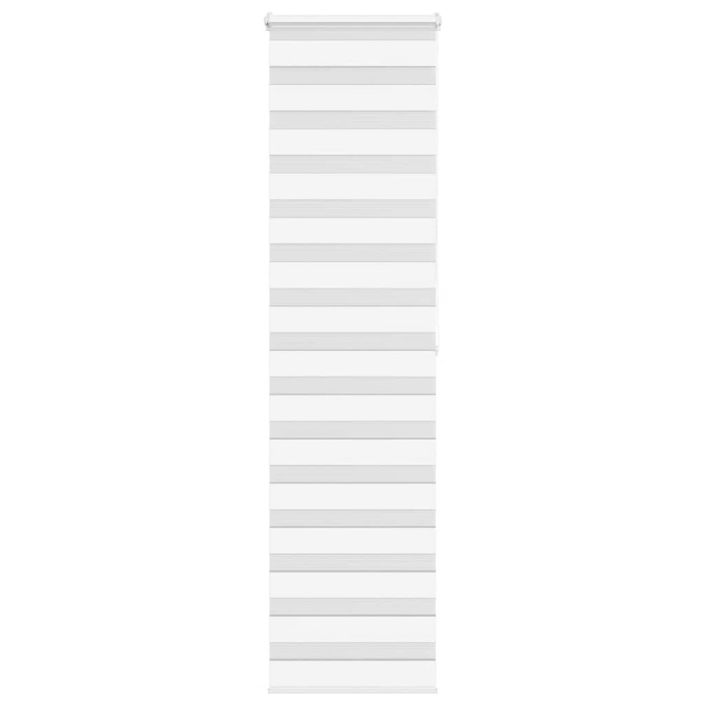 vidaXL Jaluzea tip zebra alb lățime țesătură 55,9 cm poliester