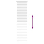 vidaXL Jaluzea tip zebra alb lățime țesătură 60,9 cm poliester