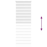 vidaXL Jaluzea tip zebra alb lățime țesătură 70,9 cm poliester