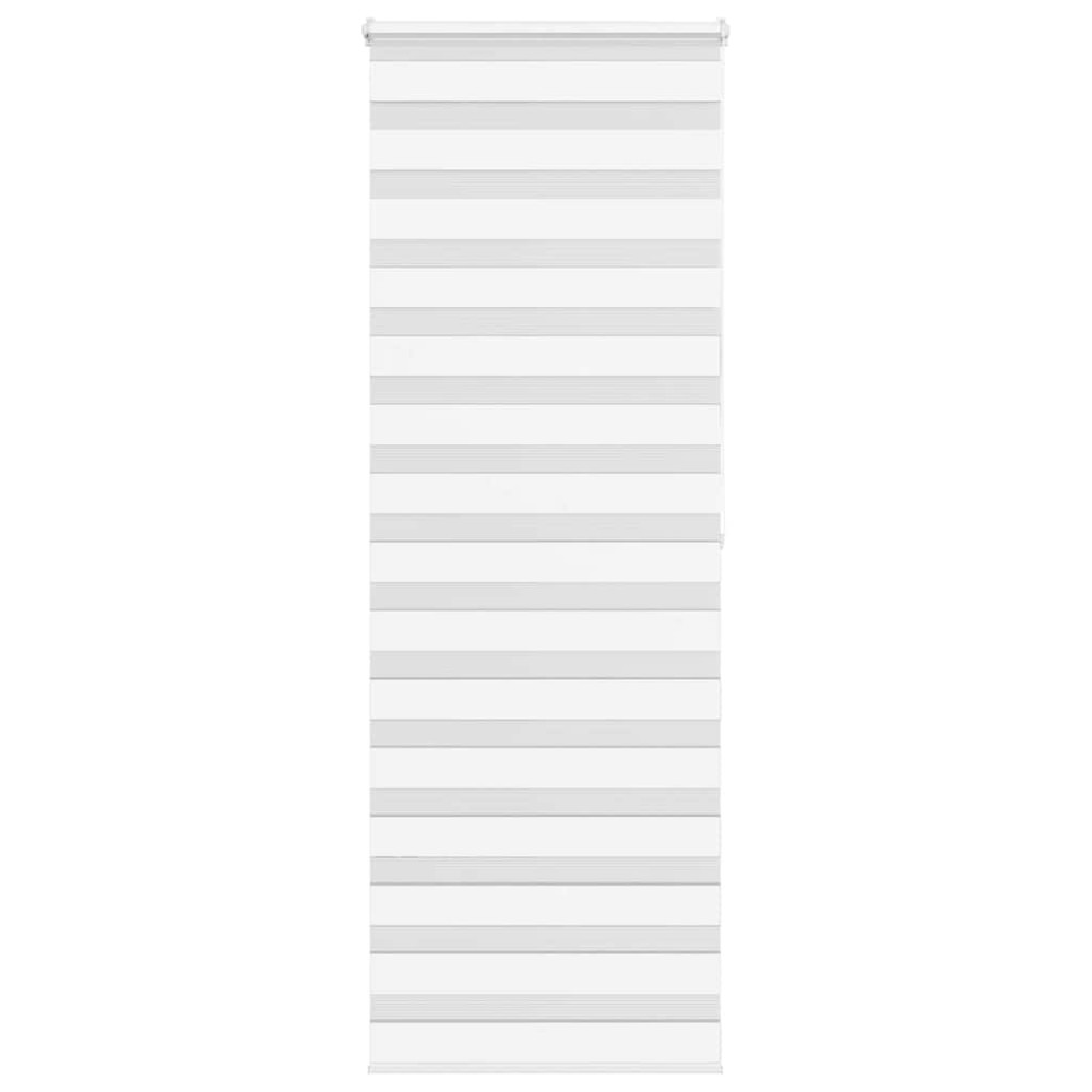 vidaXL Jaluzea tip zebra alb lățime țesătură 75,9 cm poliester