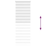 vidaXL Jaluzea tip zebra alb lățime țesătură 75,9 cm poliester