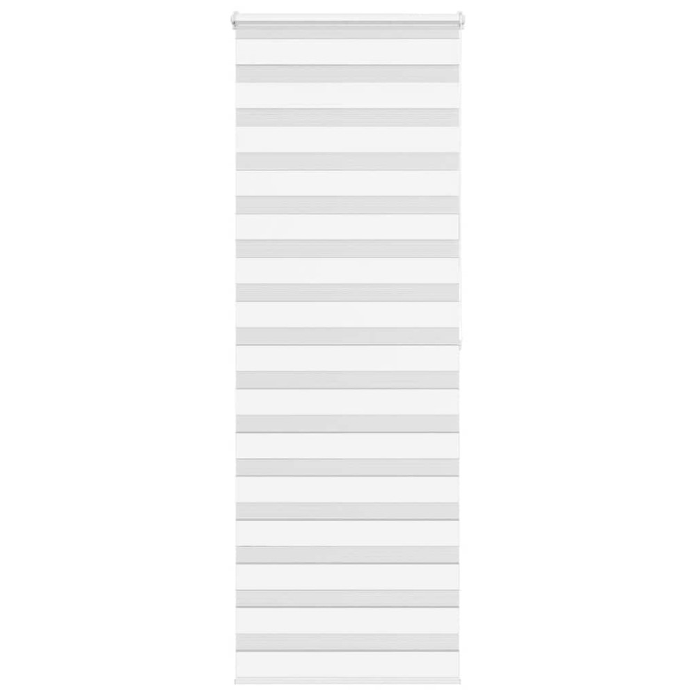 vidaXL Jaluzea tip zebra alb lățime țesătură 80,9 cm poliester
