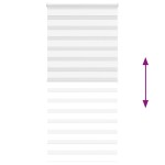 vidaXL Jaluzea tip zebra alb lățime țesătură 90,9 cm poliester