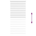 vidaXL Jaluzea tip zebra alb lățime țesătură 95,9 cm poliester