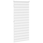 vidaXL Jaluzea tip zebra alb lățime țesătură 100,9 cm poliester