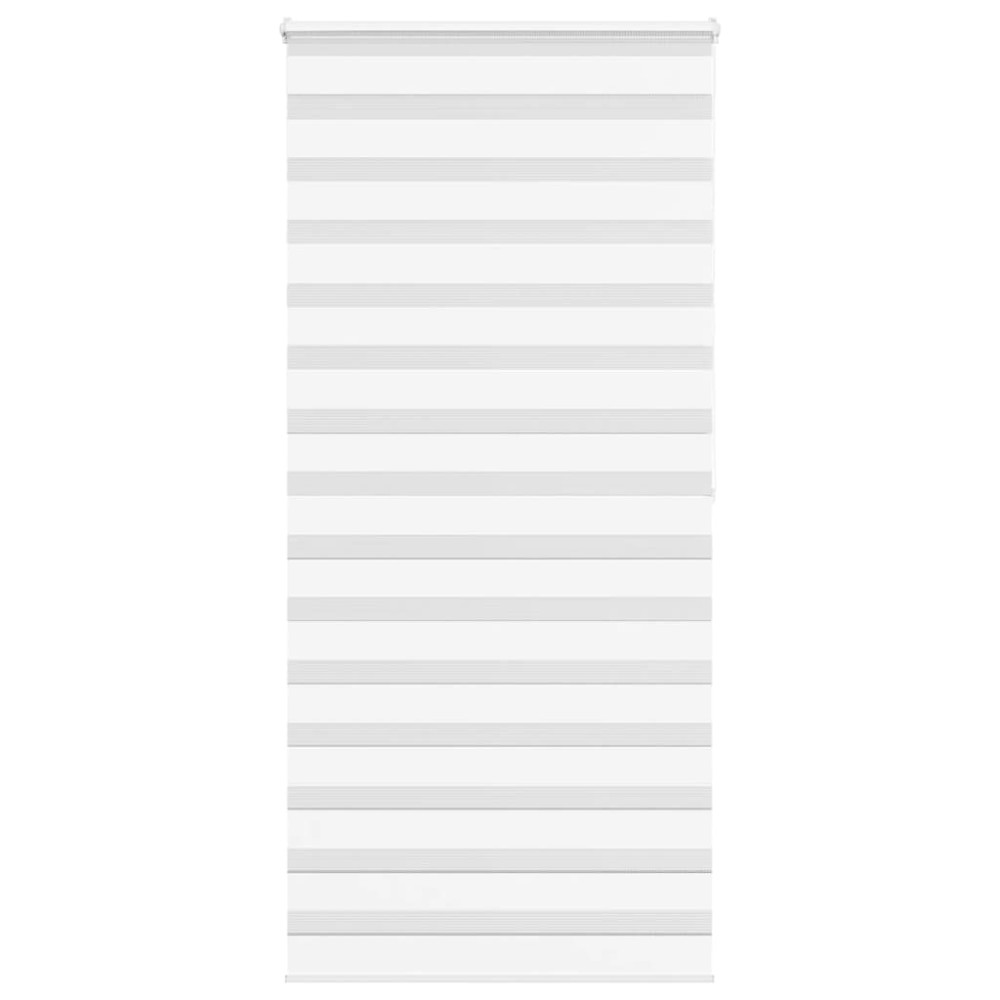 vidaXL Jaluzea tip zebra alb lățime țesătură 105,9 cm poliester