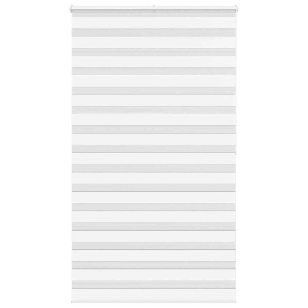 vidaXL Jaluzea tip zebra alb lățime țesătură 115,9 cm poliester