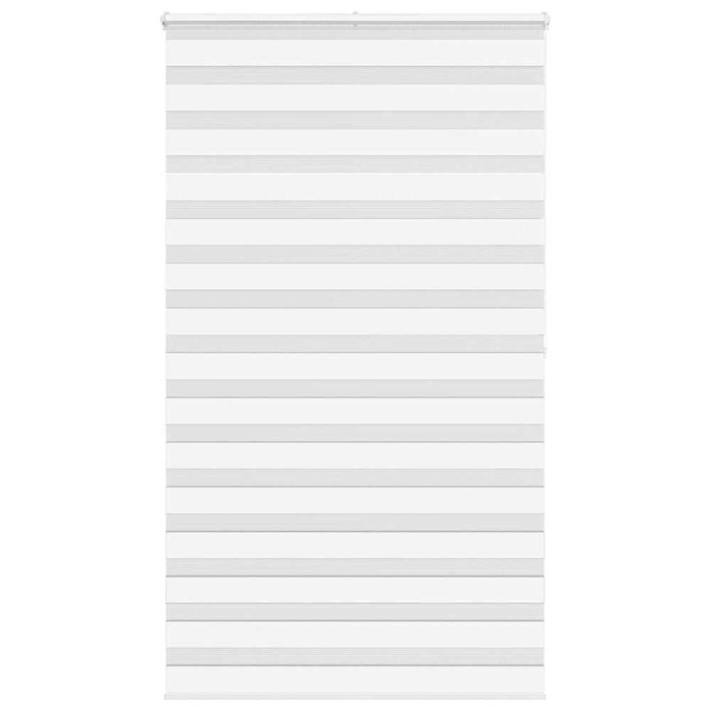 vidaXL Jaluzea tip zebra alb lățime țesătură 120,9 cm poliester