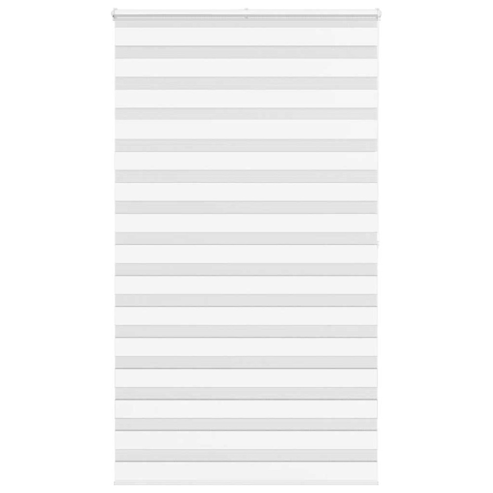 vidaXL Jaluzea tip zebra alb lățime țesătură 125,9 cm poliester