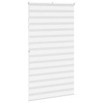 vidaXL Jaluzea tip zebra alb lățime țesătură 125,9 cm poliester