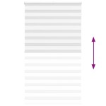 vidaXL Jaluzea tip zebra alb lățime țesătură 125,9 cm poliester