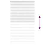 vidaXL Jaluzea tip zebra alb lățime țesătură 130,9 cm poliester