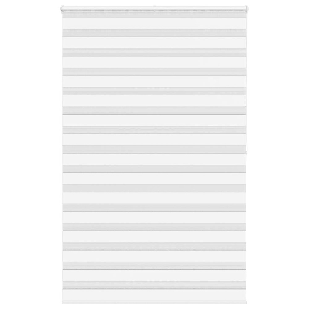 vidaXL Jaluzea tip zebra alb lățime țesătură 135,9 cm poliester