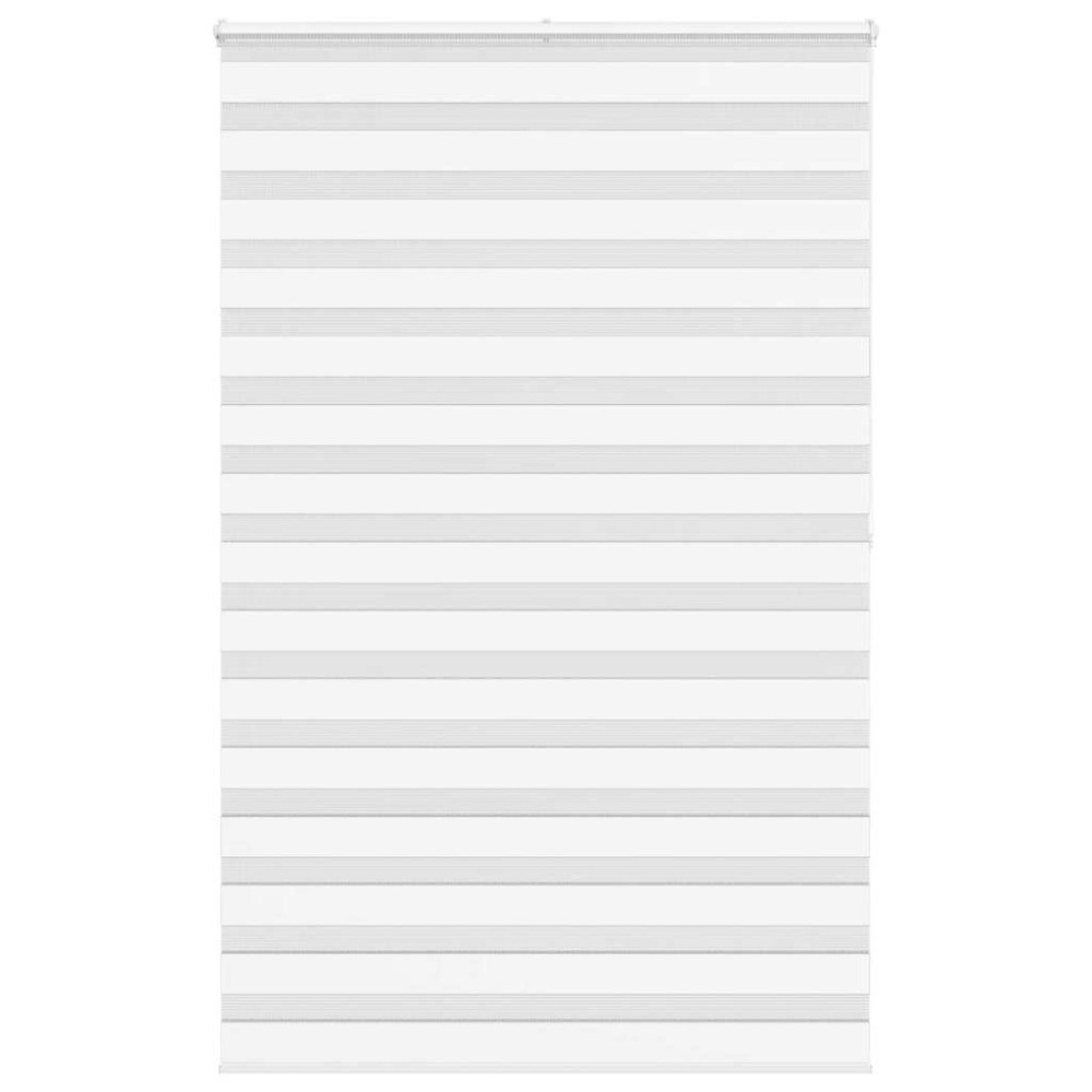vidaXL Jaluzea tip zebra alb lățime țesătură 140,9 cm poliester