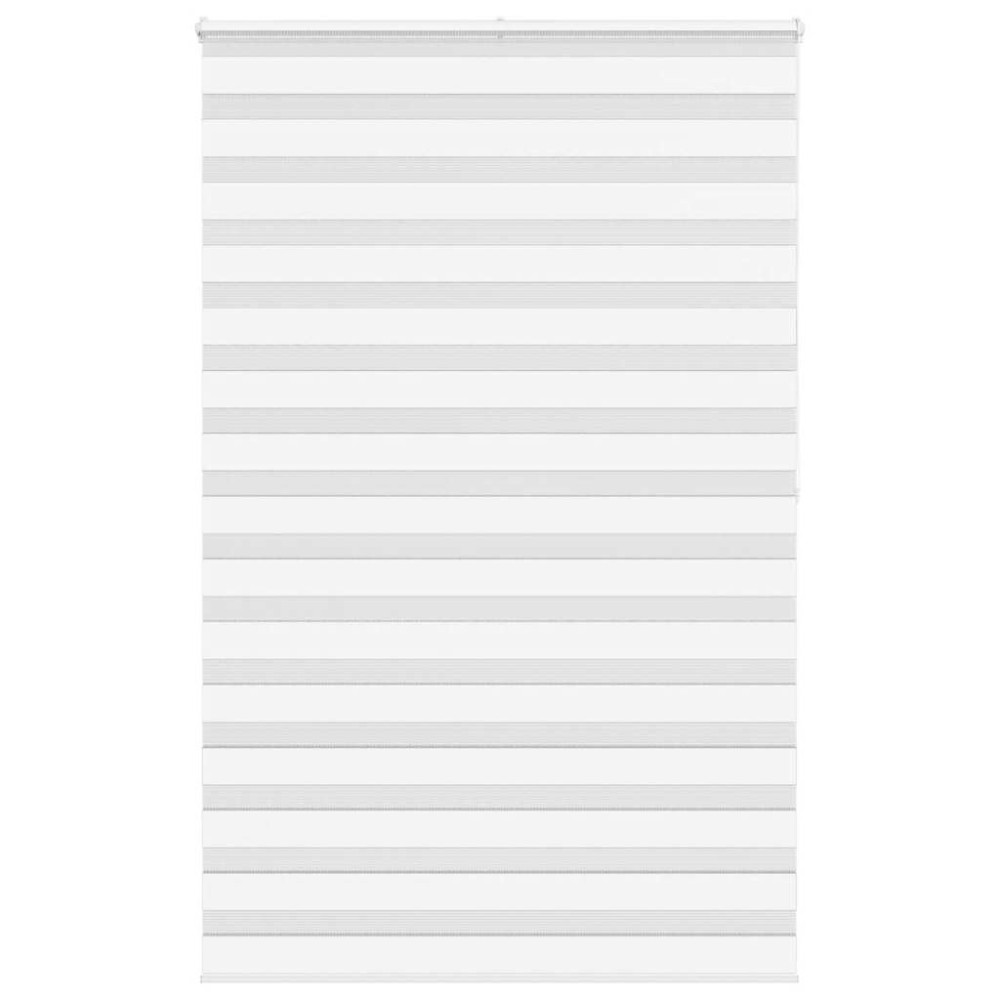 vidaXL Jaluzea tip zebra alb lățime țesătură 145,9 cm poliester