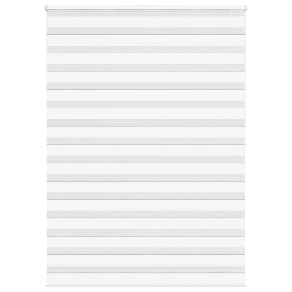 vidaXL Jaluzea tip zebra alb lățime țesătură 150,9 cm poliester